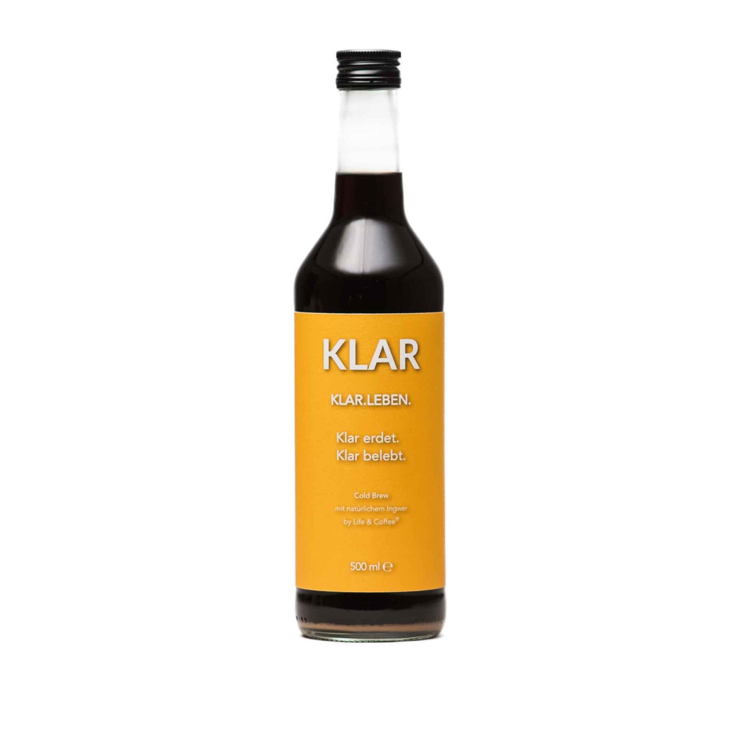 KLAR.LEBEN – Cold Brew Coffee mit Ingwer aus kontrolliertem Anbau | 500 ml